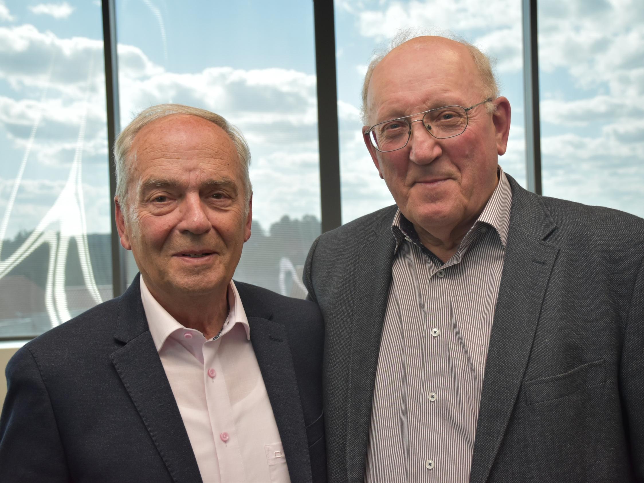 Gerd Hilbing (l.) und Alfons Beckmann wurden aus dem Vorstand des Bürgschaftsfonds verabschiedet.