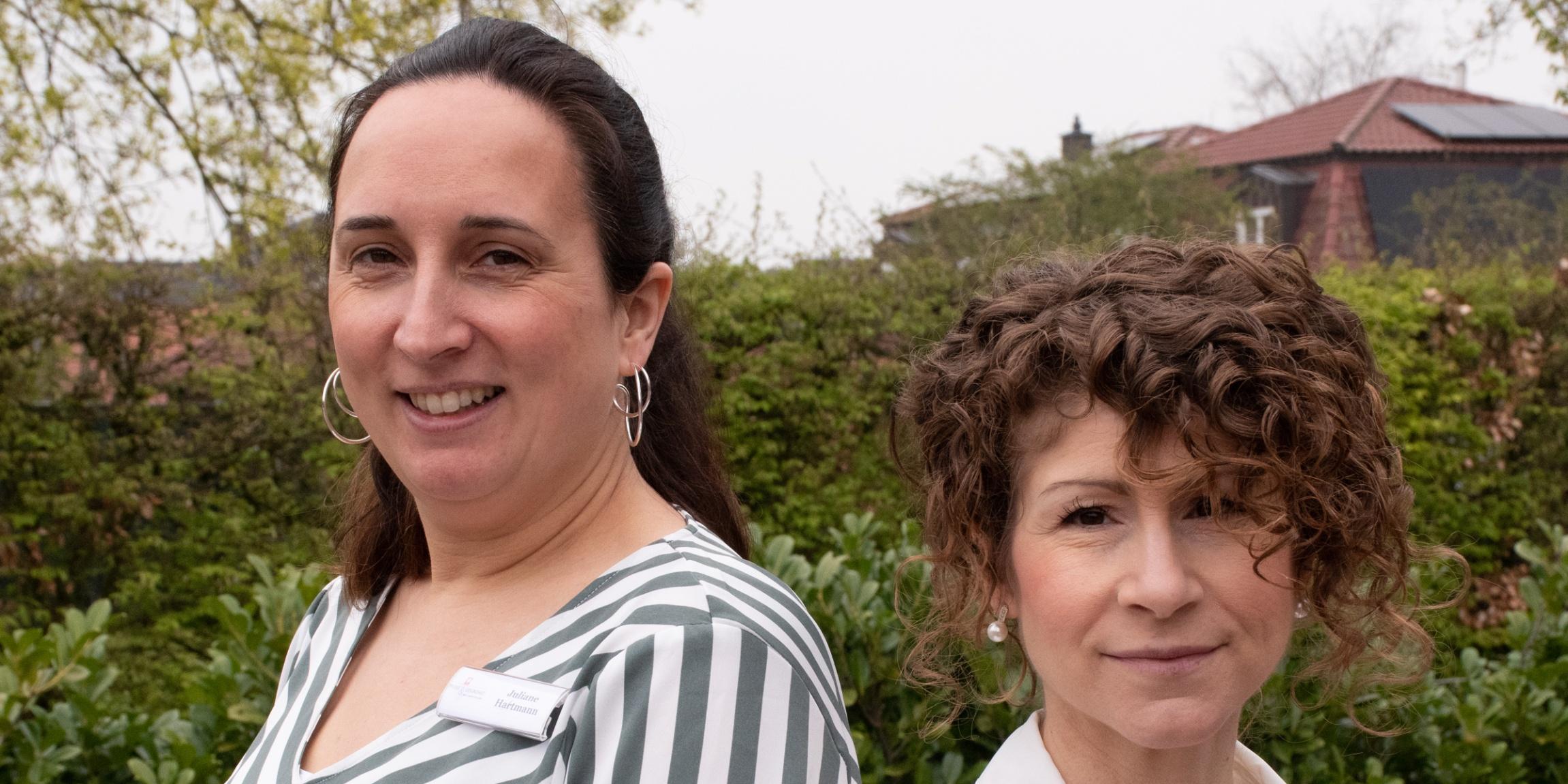 Juliane Hartmann (l.) und Janine Segbert organisieren einen Geprächskreis für Eltern mit chronisch kranken, behinderten oder betreuungsintensiven Kindern an.