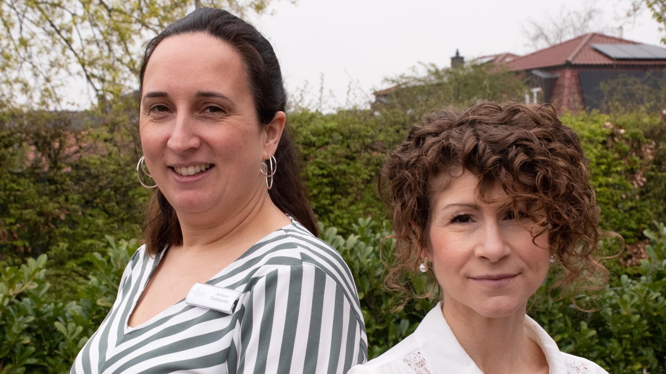 Juliane Hartmann (l.) und Janine Segbert organisieren einen Geprächskreis für Eltern mit chronisch kranken, behinderten oder betreuungsintensiven Kindern an.