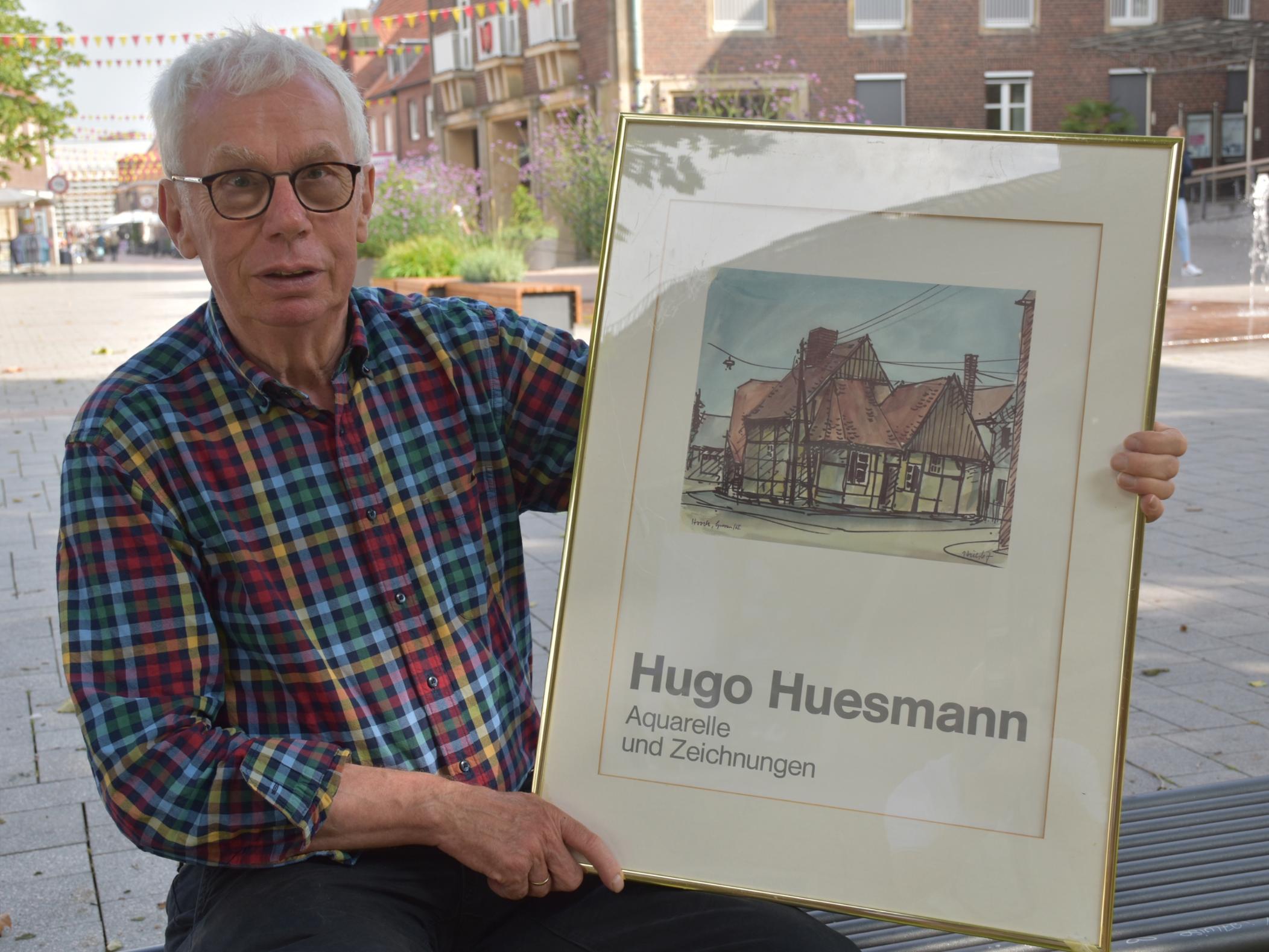 Martin Huesmann verkauft Aquarelle und Zeichnungen aus dem Nachlass seines Vaters. Der Erlös fließt in eine Stiftung, die er im Gedenken an seinen verstorbenen Sohn gegründet hat.