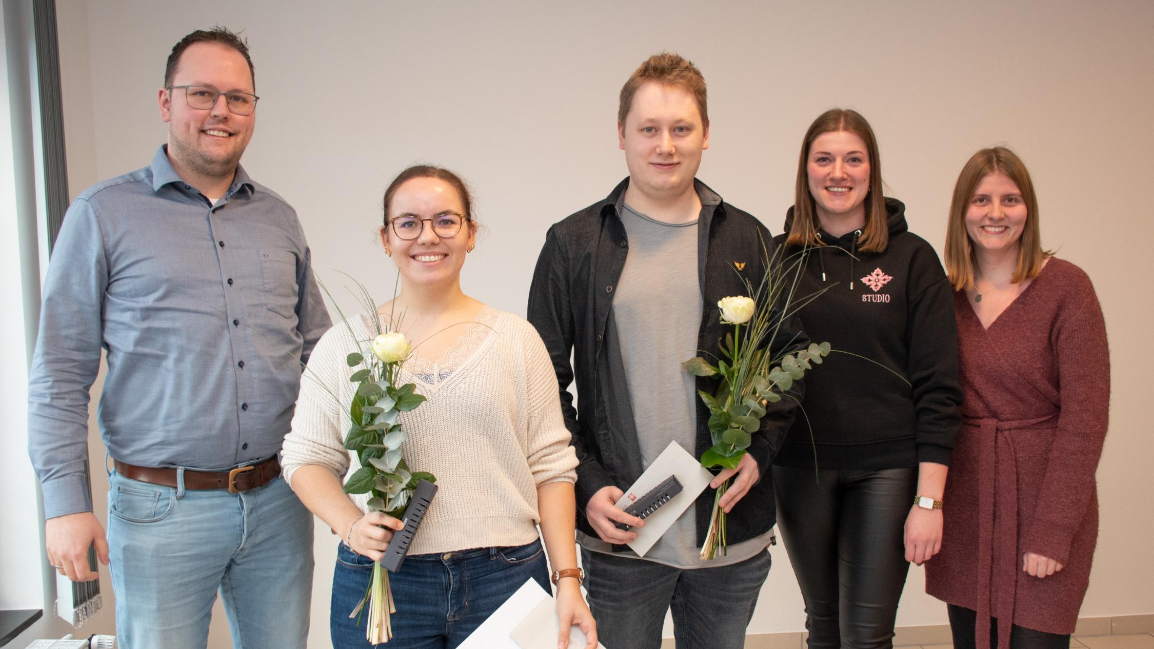 Yann Schwietering, Isabell Leesker, Christopher Leeners, Nadine Hils und Larissa Tornow (v.l.).