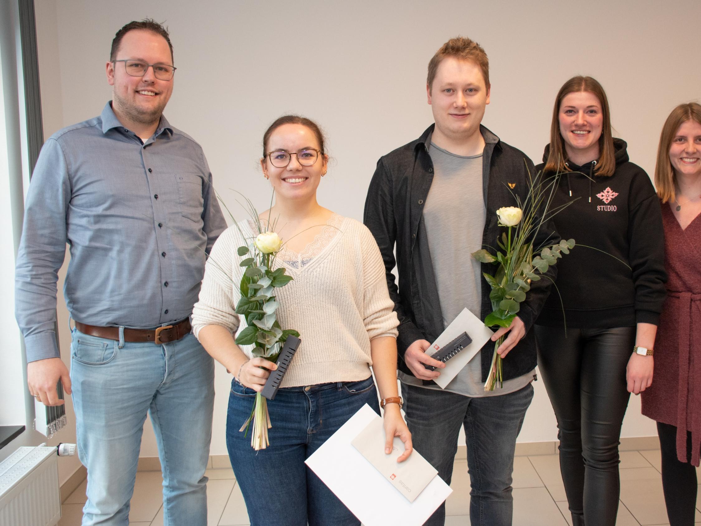 Yann Schwietering, Isabell Leesker, Christopher Leeners, Nadine Hils und Larissa Tornow (v.l.).