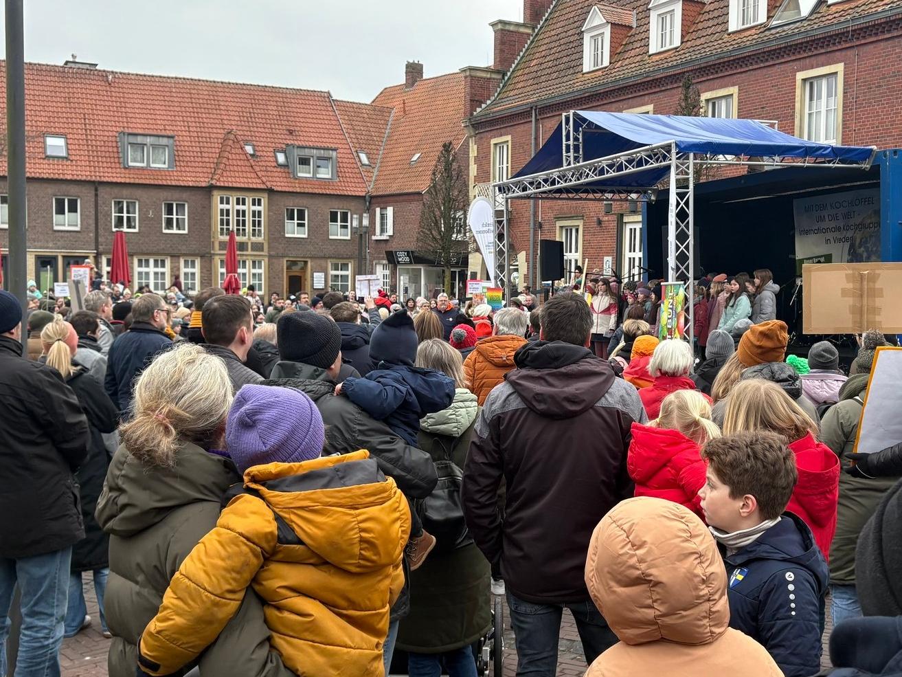 Die Kundgebung in Vreden