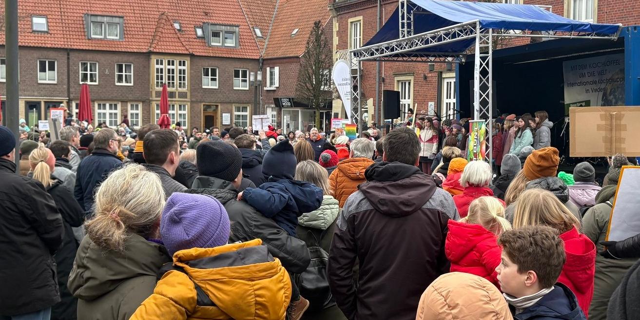 Die Kundgebung in Vreden