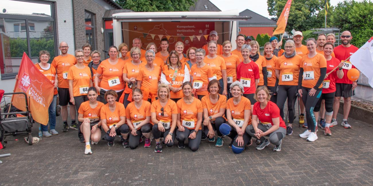 Neun Caritas-Teams gingen beim Firmenlauf in Vreden an den Start.