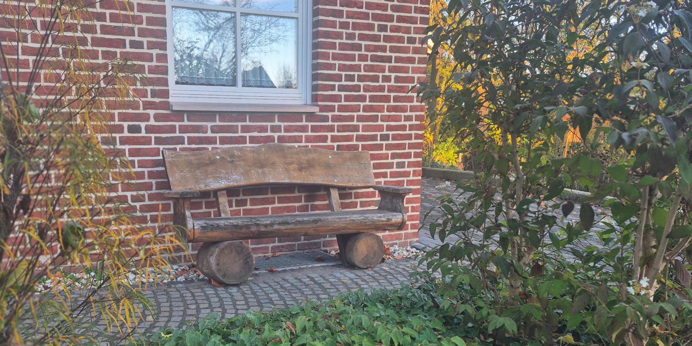 Die Bank, auf der Josef sich ausruhte.