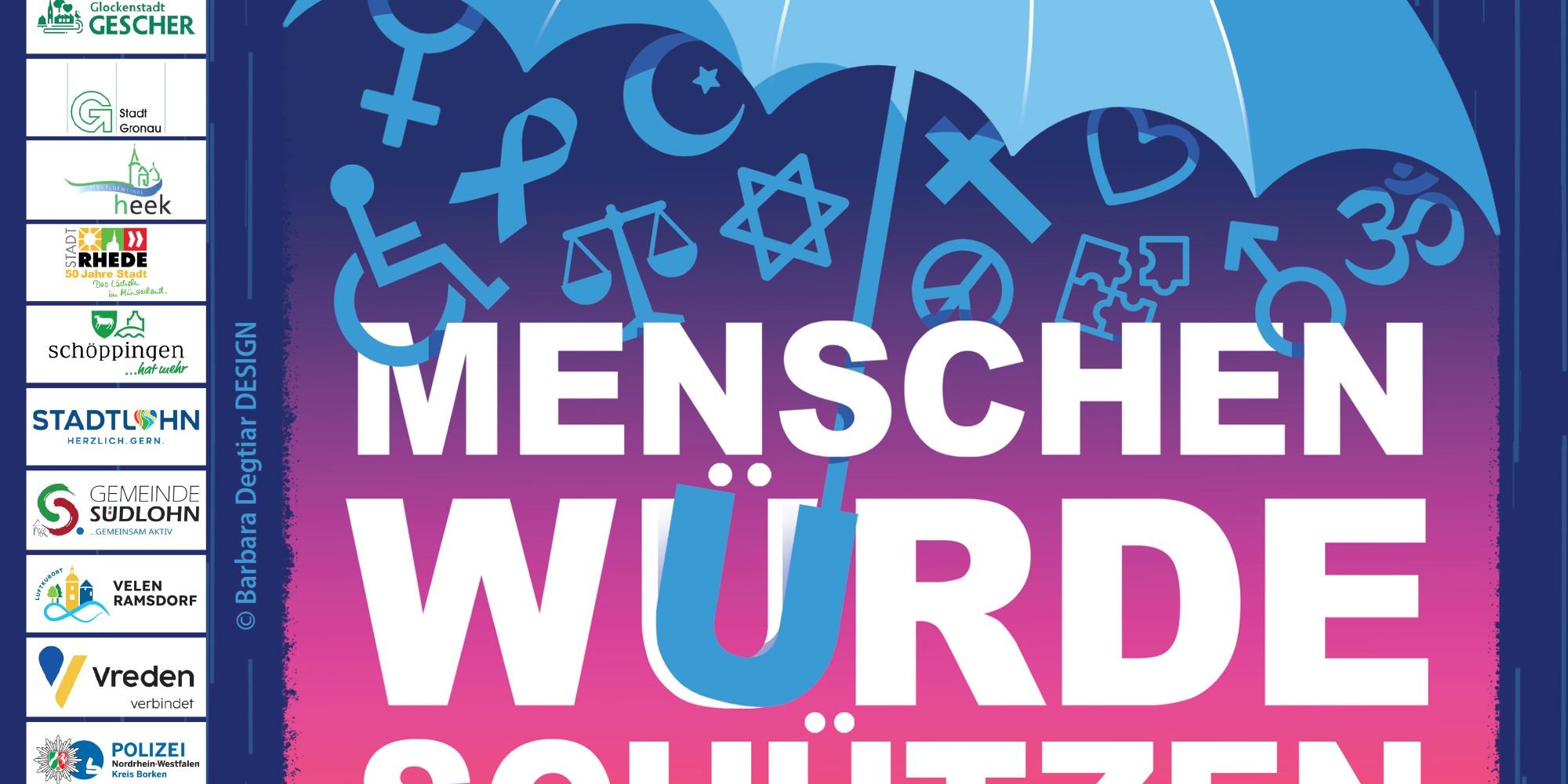 Plakat Menschen Würde Schützen