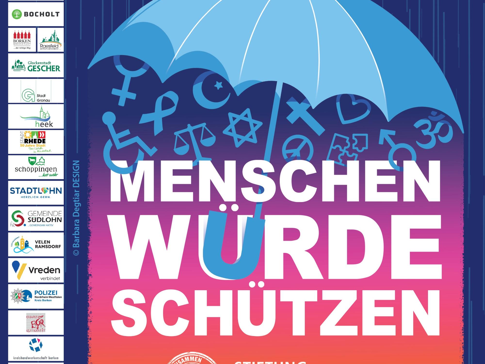 Plakat Menschen Würde Schützen